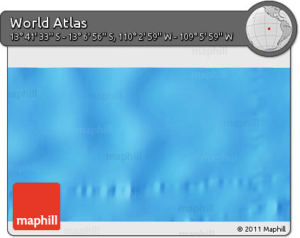 Physical 3D Map of the Area around 13° 24' 15" S, 109° 34' 29" W