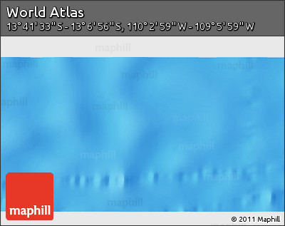 Physical 3D Map of the Area around 13° 24' 15" S, 109° 34' 29" W