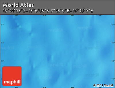 Physical Map of the Area around 13° 24' 15" S, 10° 16' 30" E