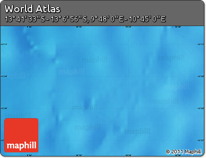 Physical Map of the Area around 13° 24' 15" S, 10° 16' 30" E