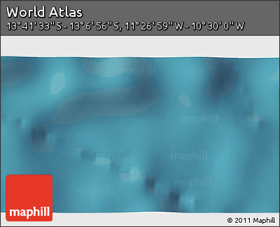 Satellite 3D Map of the Area around 13° 24' 15" S, 10° 58' 29" W
