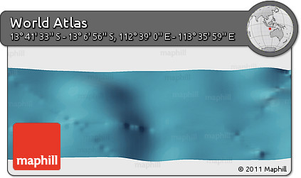 Satellite Panoramic Map of the Area around 13° 24' 15" S, 113° 7' 30" E