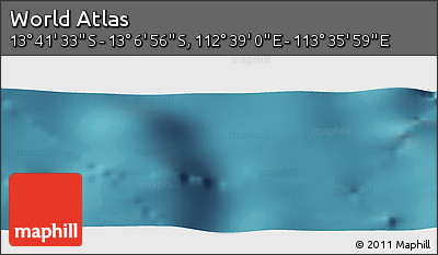 Satellite Panoramic Map of the Area around 13° 24' 15" S, 113° 7' 30" E