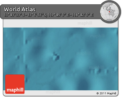 Satellite 3D Map of the Area around 13° 24' 15" S, 118° 13' 29" E