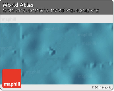 Satellite 3D Map of the Area around 13° 24' 15" S, 118° 13' 29" E