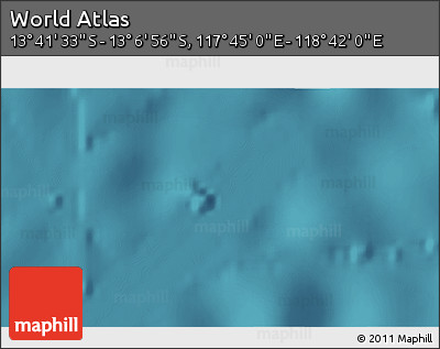 Satellite 3D Map of the Area around 13° 24' 15" S, 118° 13' 29" E