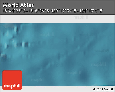 Satellite 3D Map of the Area around 13° 24' 15" S, 120° 46' 30" E