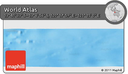 Physical Panoramic Map of the Area around 13° 24' 15" S, 120° 46' 30" E
