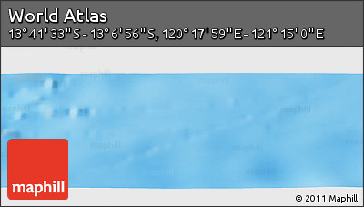 Physical Panoramic Map of the Area around 13° 24' 15" S, 120° 46' 30" E