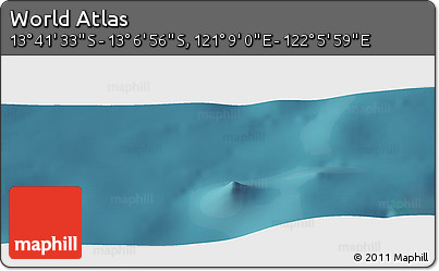 Satellite Panoramic Map of the Area around 13° 24' 15" S, 121° 37' 30" E