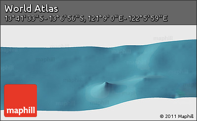 Satellite Panoramic Map of the Area around 13° 24' 15" S, 121° 37' 30" E