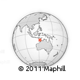 Outline Map of the Area around 13° 24' 15" S, 122° 28' 29" E, rectangular outline