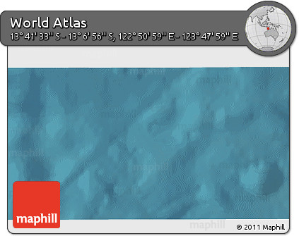 Satellite 3D Map of the Area around 13° 24' 15" S, 123° 19' 29" E