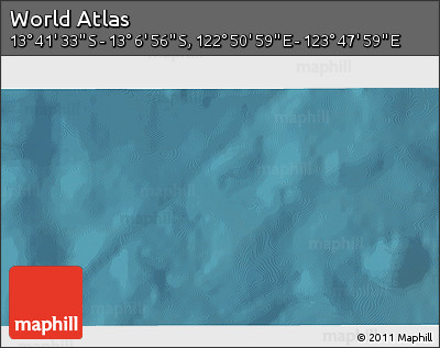 Satellite 3D Map of the Area around 13° 24' 15" S, 123° 19' 29" E
