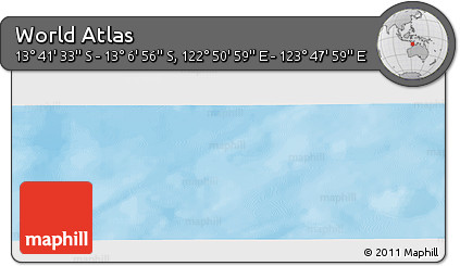 Physical Panoramic Map of the Area around 13° 24' 15" S, 123° 19' 29" E