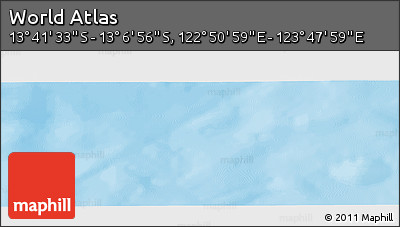 Physical Panoramic Map of the Area around 13° 24' 15" S, 123° 19' 29" E