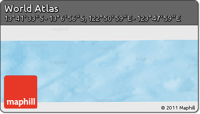 Physical Panoramic Map of the Area around 13° 24' 15" S, 123° 19' 29" E