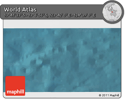 Satellite 3D Map of the Area around 13° 24' 15" S, 124° 10' 30" E