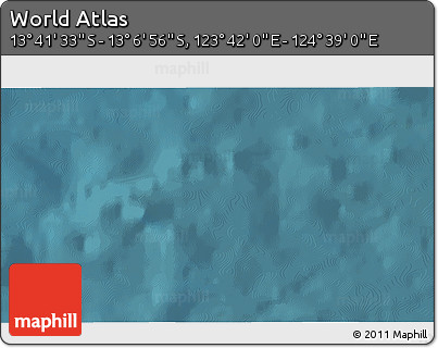 Satellite 3D Map of the Area around 13° 24' 15" S, 124° 10' 30" E