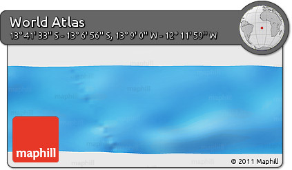 Physical Panoramic Map of the Area around 13° 24' 15" S, 12° 40' 30" W
