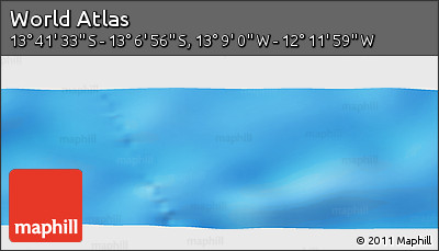 Physical Panoramic Map of the Area around 13° 24' 15" S, 12° 40' 30" W