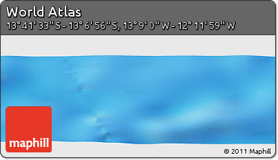 Physical Panoramic Map of the Area around 13° 24' 15" S, 12° 40' 30" W
