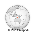 Outline Map of the Area around 13° 24' 15" S, 132° 40' 30" E, rectangular outline