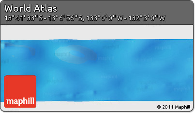 Physical Panoramic Map of the Area around 13° 24' 15" S, 132° 31' 30" W