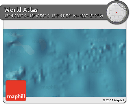 Satellite 3D Map of the Area around 13° 24' 15" S, 134° 13' 29" W