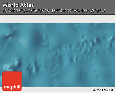 Satellite 3D Map of the Area around 13° 24' 15" S, 134° 13' 29" W