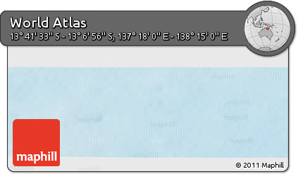 Physical Panoramic Map of the Area around 13° 24' 15" S, 137° 46' 30" E