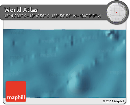 Satellite 3D Map of the Area around 13° 24' 15" S, 138° 28' 29" W