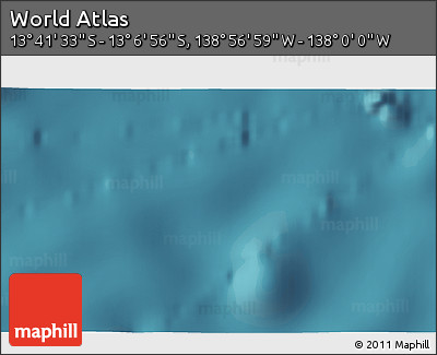 Satellite 3D Map of the Area around 13° 24' 15" S, 138° 28' 29" W