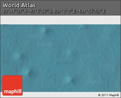 Satellite 3D Map of the Area around 13° 24' 15" S, 139° 28' 29" E