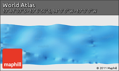 Physical Panoramic Map of the Area around 13° 24' 15" S, 13° 31' 30" W