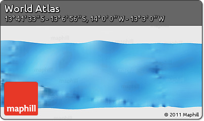 Physical Panoramic Map of the Area around 13° 24' 15" S, 13° 31' 30" W