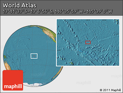 Satellite Location Map of the Area around 13° 24' 15" S, 146° 7' 30" W