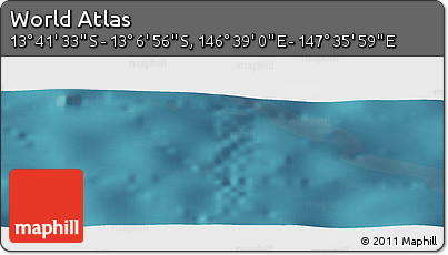 Satellite Panoramic Map of the Area around 13° 24' 15" S, 147° 7' 30" E