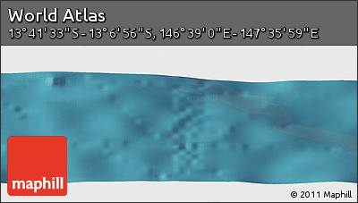 Satellite Panoramic Map of the Area around 13° 24' 15" S, 147° 7' 30" E