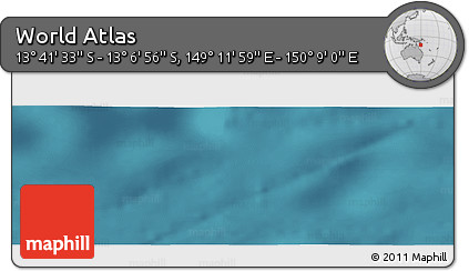 Satellite Panoramic Map of the Area around 13° 24' 15" S, 149° 40' 30" E