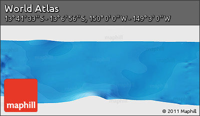 Political Panoramic Map of the Area around 13° 24' 15" S, 149° 31' 30" W
