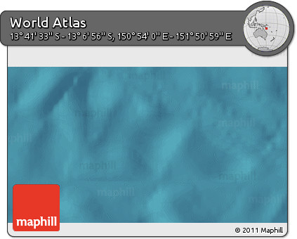 Satellite 3D Map of the Area around 13° 24' 15" S, 151° 22' 30" E