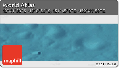 Satellite Panoramic Map of the Area around 13° 24' 15" S, 152° 13' 29" E