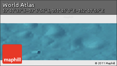 Satellite Panoramic Map of the Area around 13° 24' 15" S, 152° 13' 29" E
