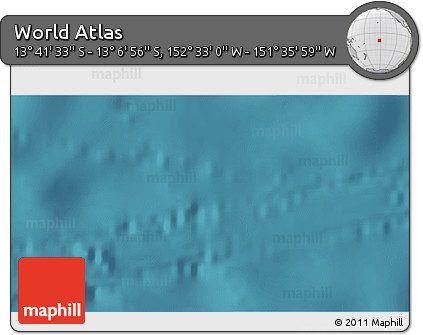 Satellite 3D Map of the Area around 13° 24' 15" S, 152° 4' 29" W