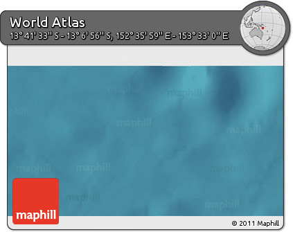 Satellite 3D Map of the Area around 13° 24' 15" S, 153° 4' 29" E