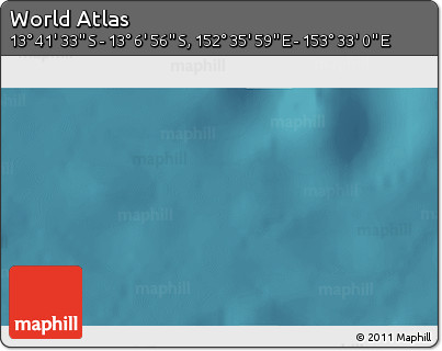 Satellite 3D Map of the Area around 13° 24' 15" S, 153° 4' 29" E