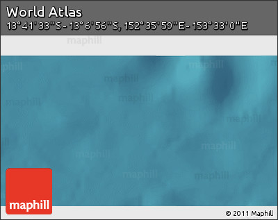 Satellite 3D Map of the Area around 13° 24' 15" S, 153° 4' 29" E