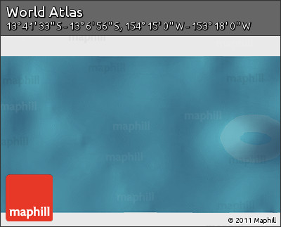 Satellite 3D Map of the Area around 13° 24' 15" S, 153° 46' 30" W