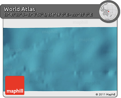Satellite 3D Map of the Area around 13° 24' 15" S, 154° 46' 30" E